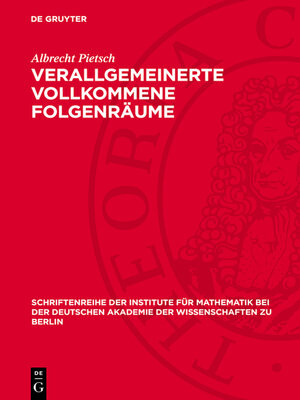 cover image of Verallgemeinerte vollkommene Folgenräume